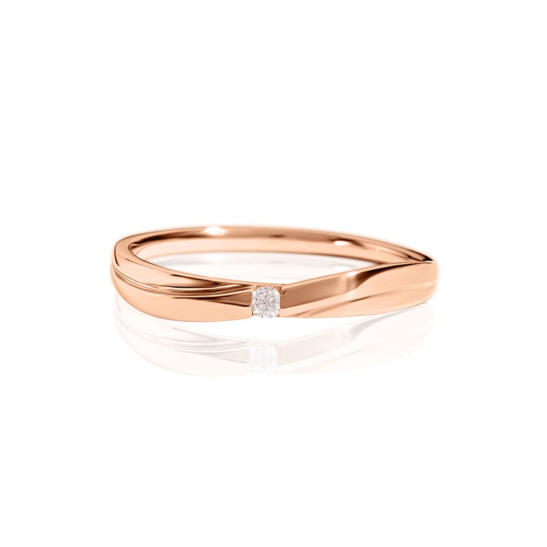 ARISTEA Damen Ring Gold 585 (14 Karat) Diamant Wei&szlig; 0,03 ct - Verlobungsringe Damen | OROVIVO