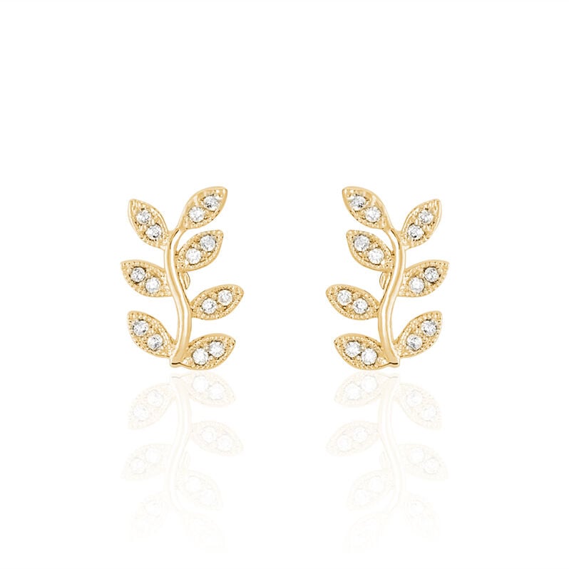 Boucles D'oreilles Plaque Or Lenora - Spannringe Damen | OROVIVO