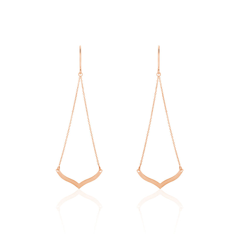 Boucles D'oreilles Pendantes Solaire Or Rose - Spannringe Damen | OROVIVO