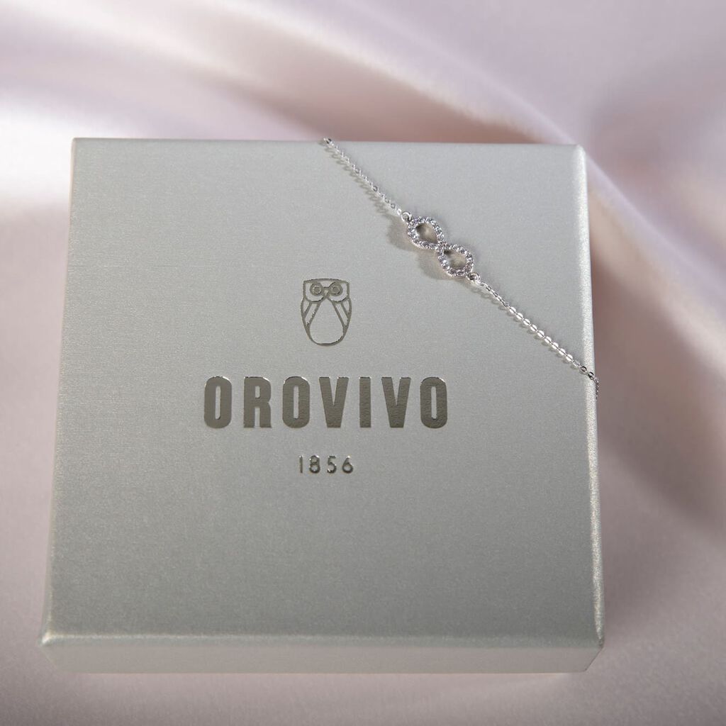 Damen Armband Weißgold 375 Zirkonia Unendlichkeit Klothilda - Armbänder Damen | OROVIVO