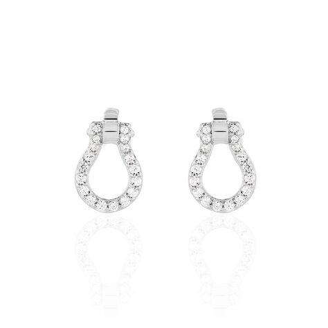Damen Ohrstecker Weißgold 375 Zirkonia - Ohrstecker Damen | OROVIVO
