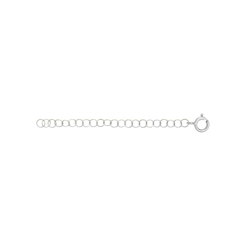 Allungo rolo oro bianco con anello a molla per bracciali e collane 5cm - Spannringe Unisex | OROVIVO