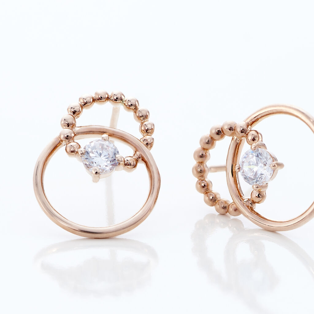 Boucles D'oreilles Or Rose Edima Cercles - Spannringe Damen | OROVIVO
