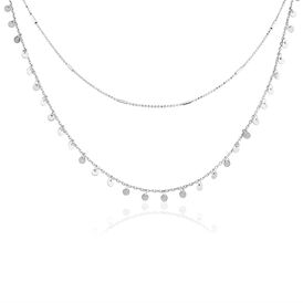 Damen Collier Silber 925 rhodiniert - Ketten ohne Stein Damen | OROVIVO