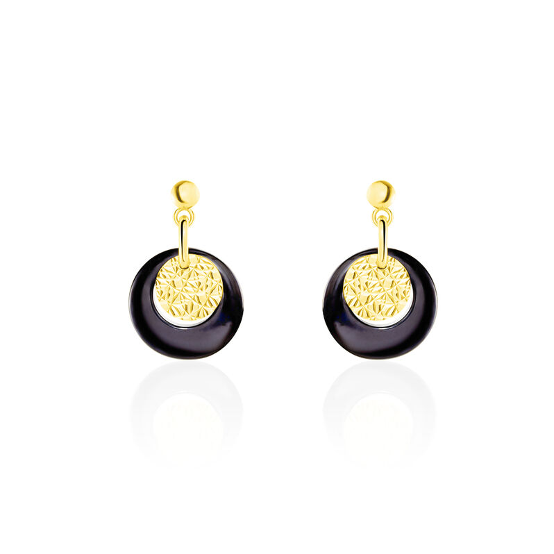Boucles D'oreilles Pendantes Or Jaune Chloe Céramique - Spannringe Damen | OROVIVO