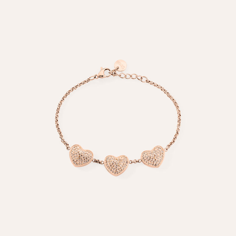 Bracciale Aura Acciaio Rosa Cristallo - Spannringe Damen | OROVIVO