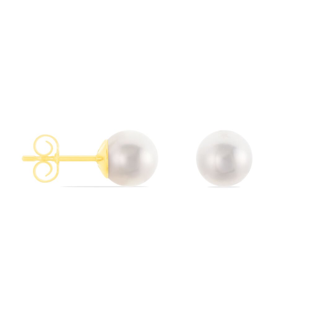 Damen Perlenohrringe Gold 585 Akoyaperlen 7-7,5mm - Ohrstecker Damen | OROVIVO