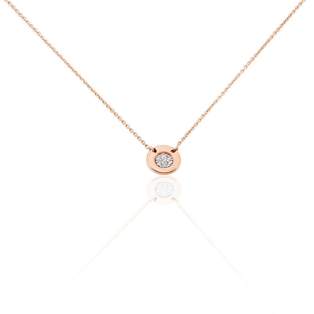 Damen Halskette Roségold 375 Zirkonia Kreis Lexi - Halsketten Damen | OROVIVO