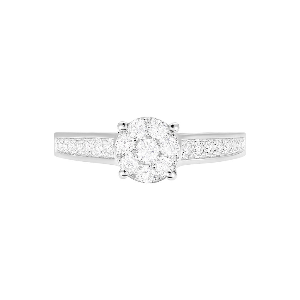 Bague Or Blanc Celia Multipierre Diamant - Spannringe Damen | OROVIVO