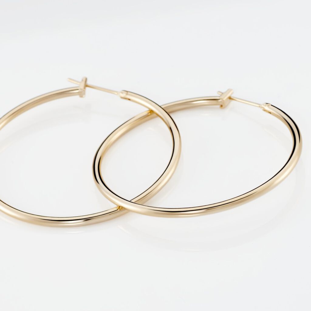 ADA LISSE 4 Damen Creolen Vergoldet B 2 mm