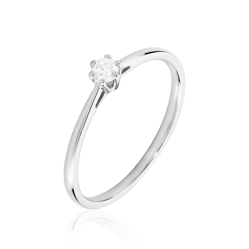 Monopoli Damen Ring Wei&szlig;gold 750 (18 Karat) Diamant Wei&szlig; 0,16 ct - Verlobungsringe Damen | OROVIVO
