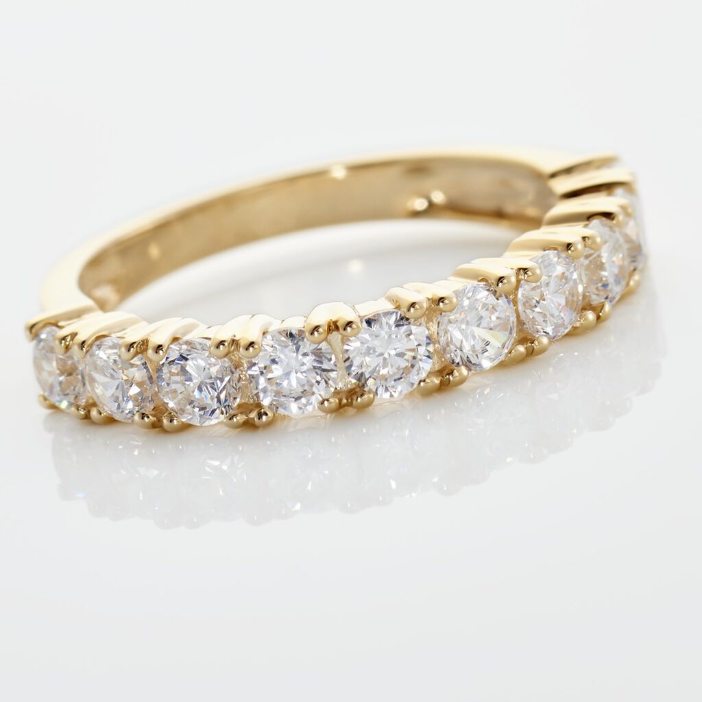 JULIETTA Damen Trauring Gold 375 (9 Karat) Zirkonia Wei&szlig;