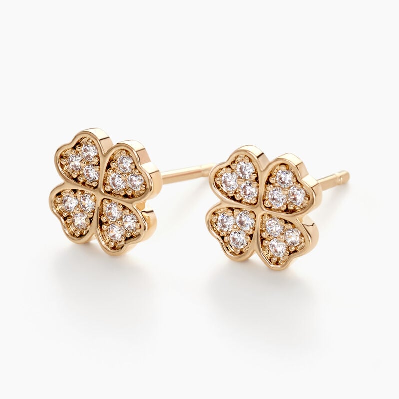 Boucles D'oreilles Puces Rhosyn Plaqué Or Jaune Oxyde - Spannringe Damen | OROVIVO