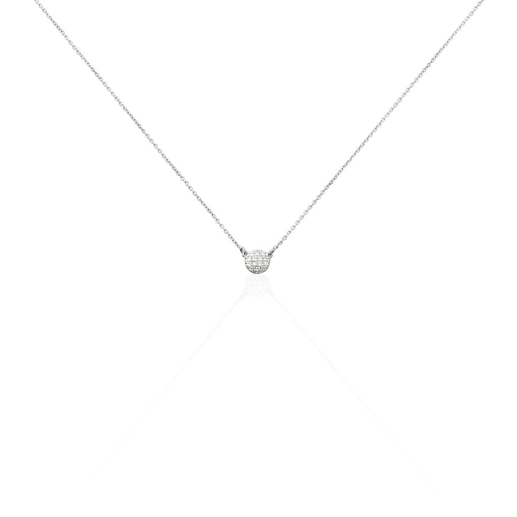 Damen Collier Weißgold 375 Diamant 0,07ct Ball Alias 0,46mm - Halsketten Damen | OROVIVO