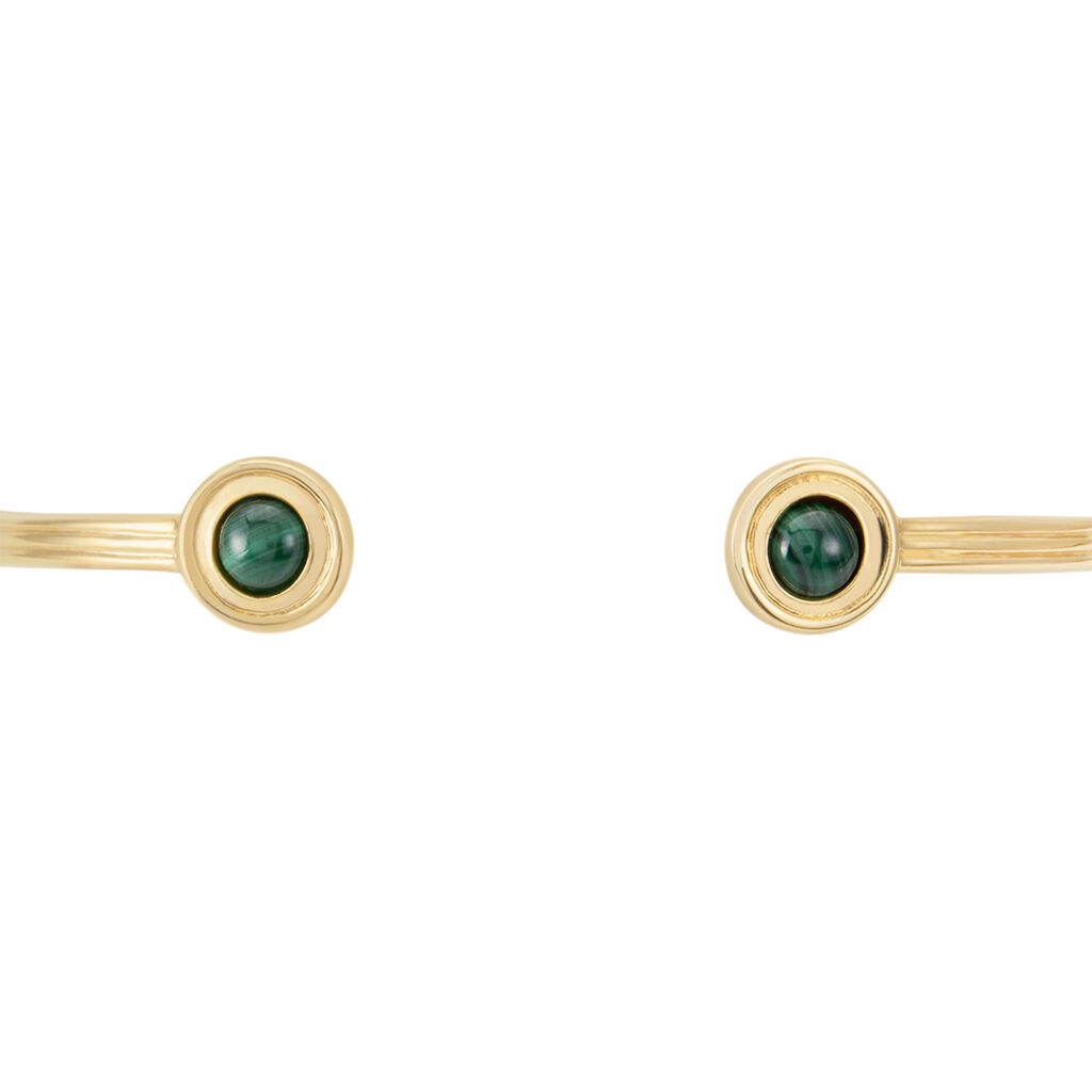 Damen Armreif Messing Gold 750 plattiert Malachit - Armreifen Damen | OROVIVO