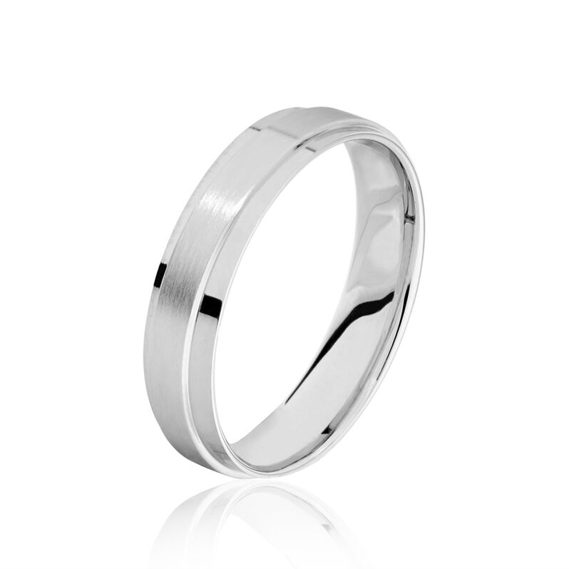 Alliance Florita Ruban Plat Or Blanc - Spannringe Unisex | OROVIVO