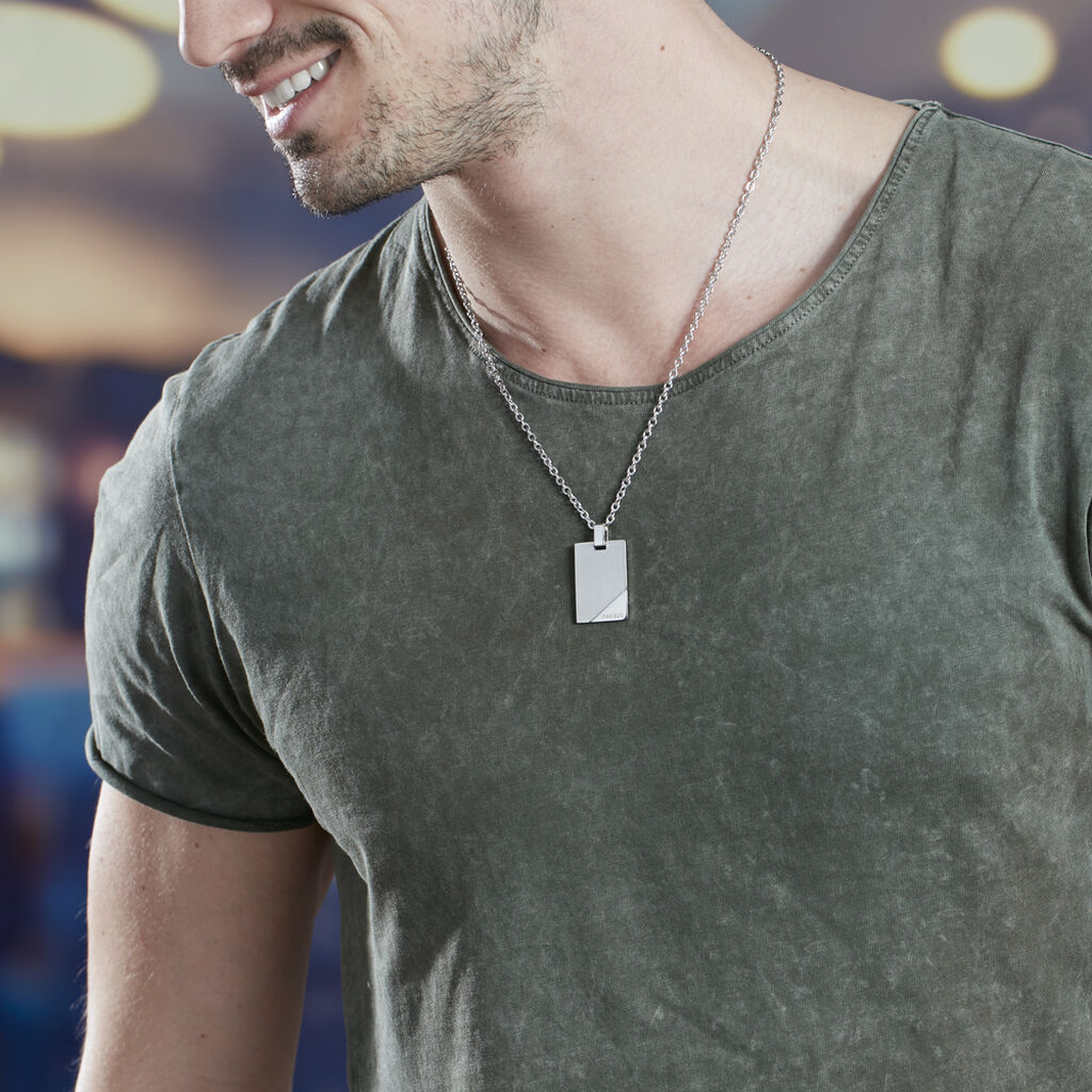 Collier Stefany Acier Blanc - Spannringe Herren | OROVIVO