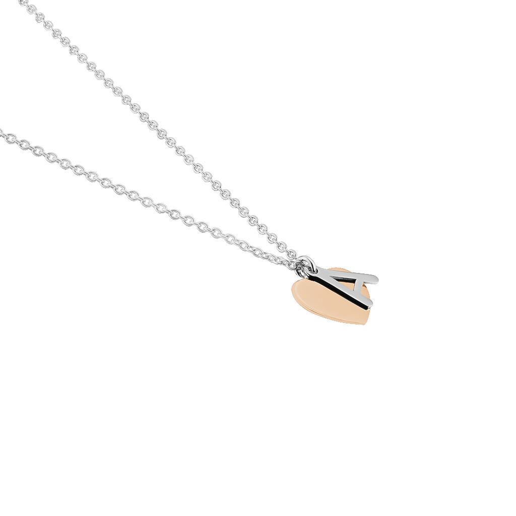 Damen Halskette Silber 925 Bicolor Buchstabe A - Halsketten Damen | OROVIVO