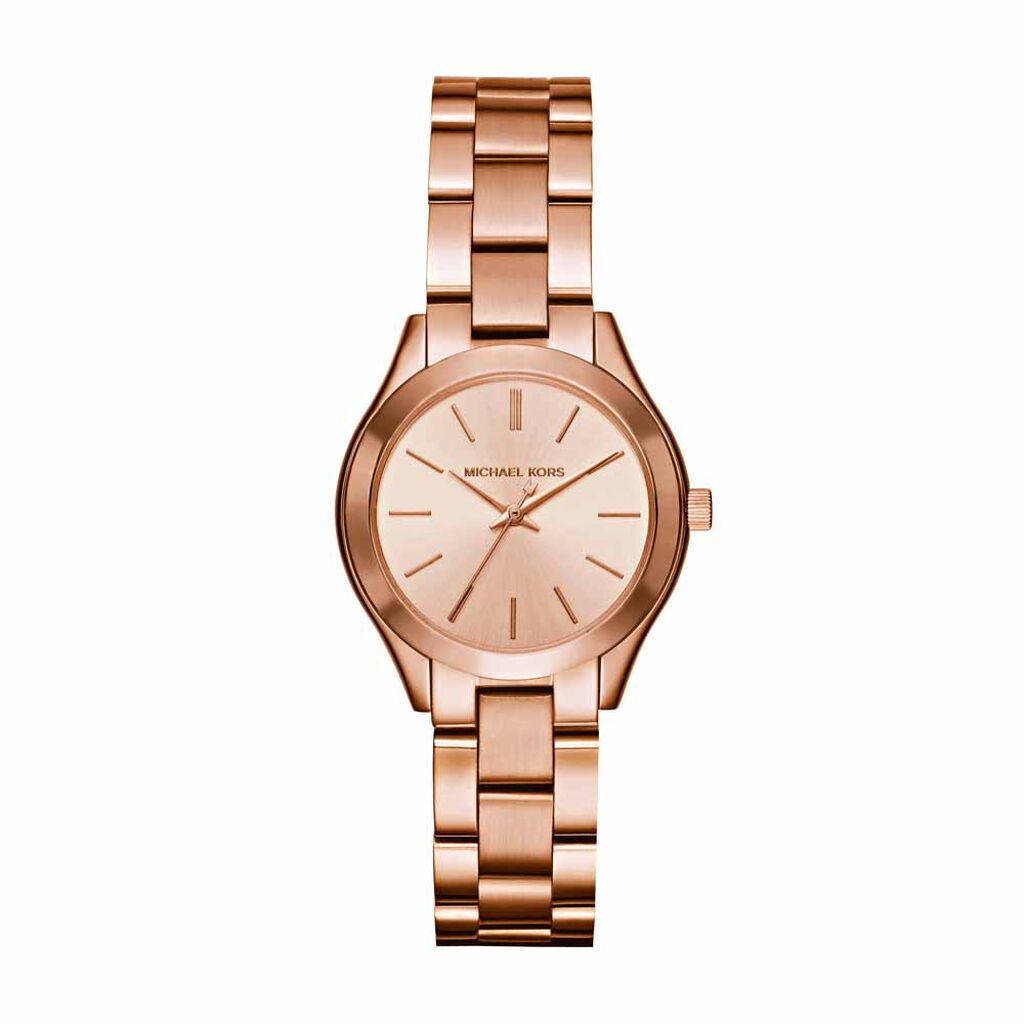 🦚 Michael Kors Damenuhr Mini Slim Runway Mk3513, Uhr ohne Stein