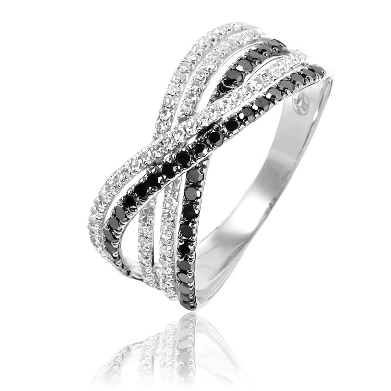 Bague Julianne Or Blanc Diamant - Spannringe Damen | OROVIVO