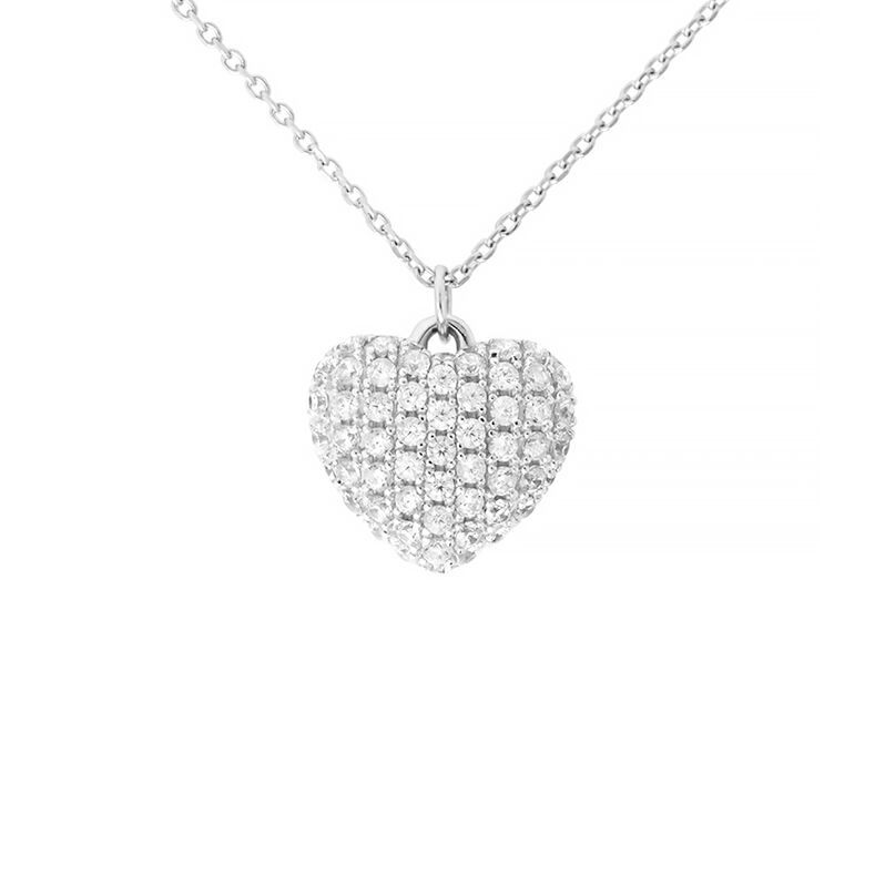 Collana Claire Oro Bianco Cubic Zirconia - Spannringe Damen | OROVIVO