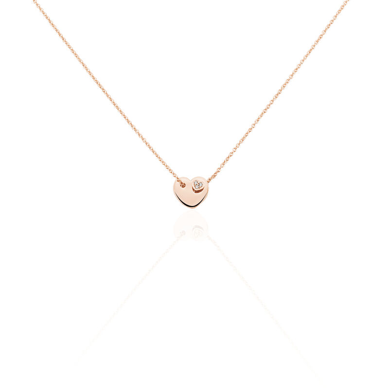Damen Collier Silber rosevergoldet 925 Zirkonia Love You - Halsketten Damen | OROVIVO