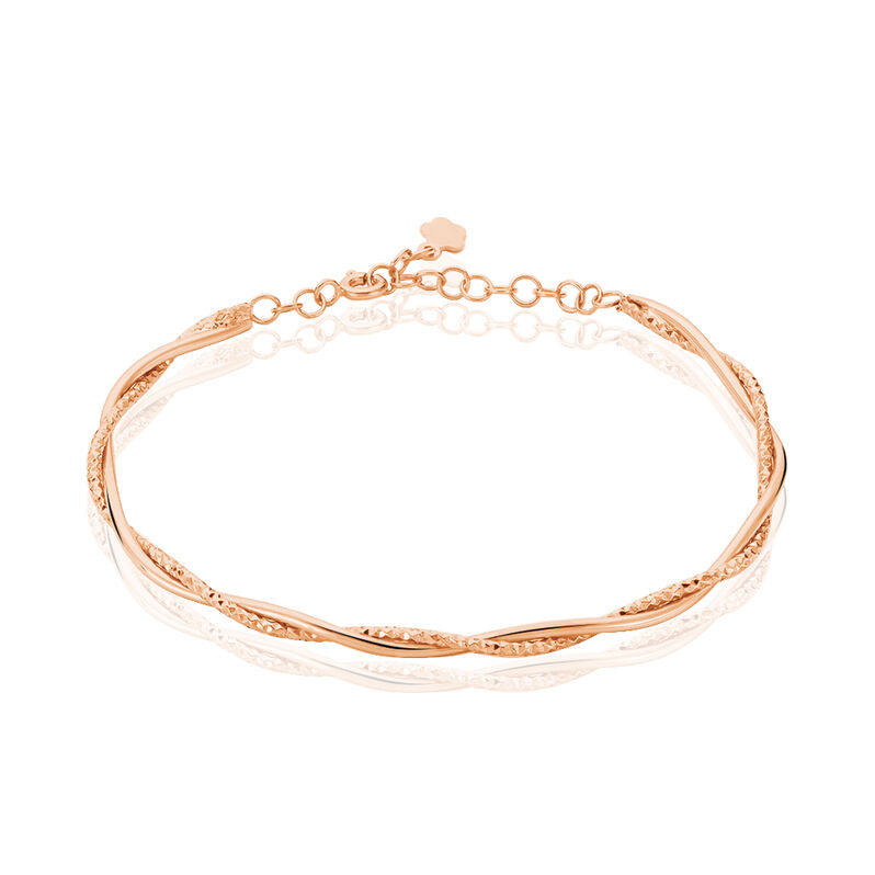 Bracelet Abie Argent Rose Torsade - Spannringe Damen | OROVIVO