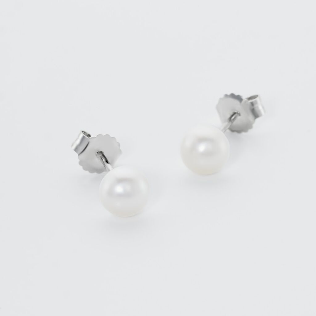 Damen Perlenohrringe Silber 925 Zuchtperlen 6-7mm - Ohrstecker Damen | OROVIVO