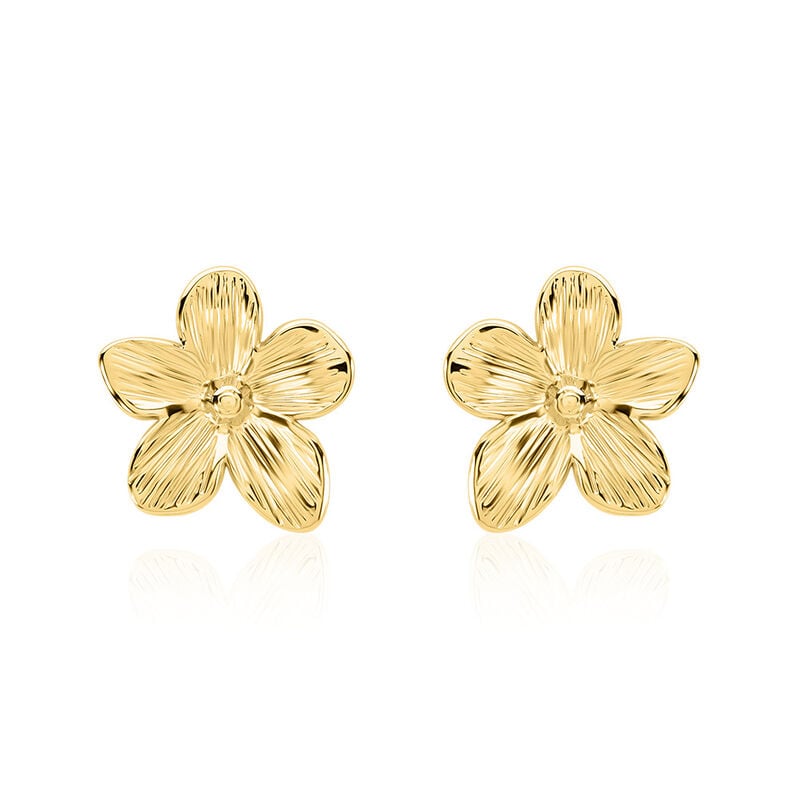 ADEA Damen Ohrstecker Edelstahl vergoldet Blume - Ohrstecker Damen | OROVIVO