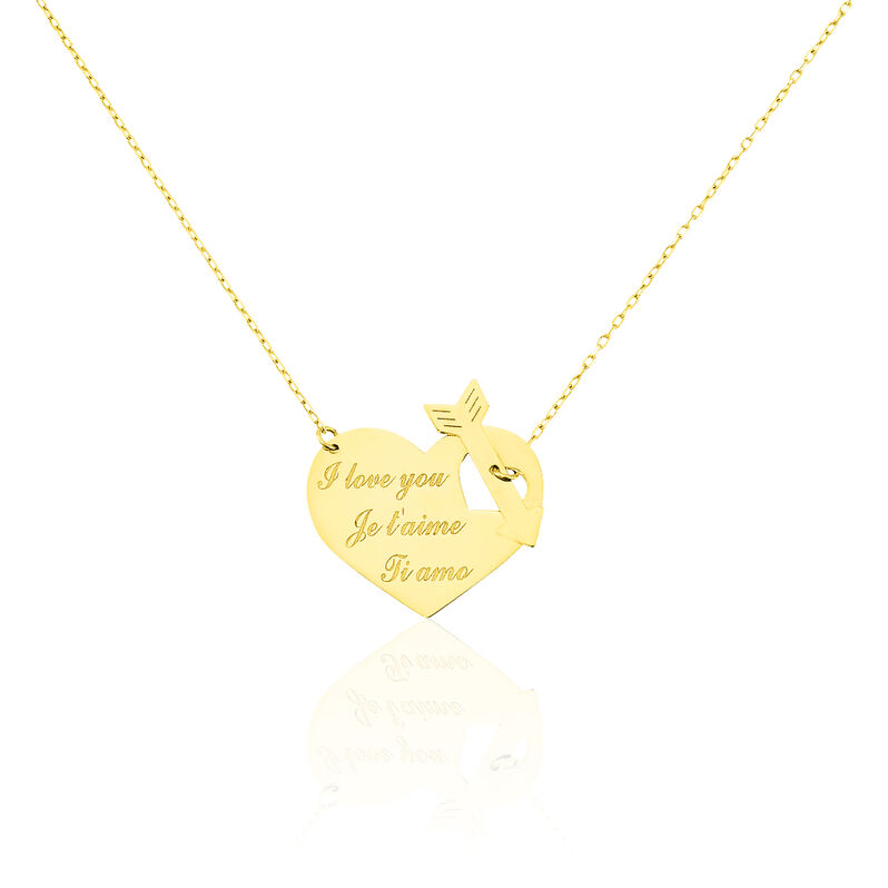 Collier Amore Or Jaune Cœur - Spannringe Damen | OROVIVO