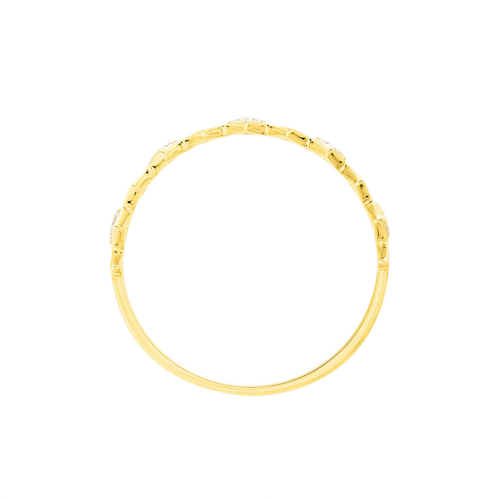 Bague Or Jaune Albanne Oxydes - Spannringe Damen | OROVIVO
