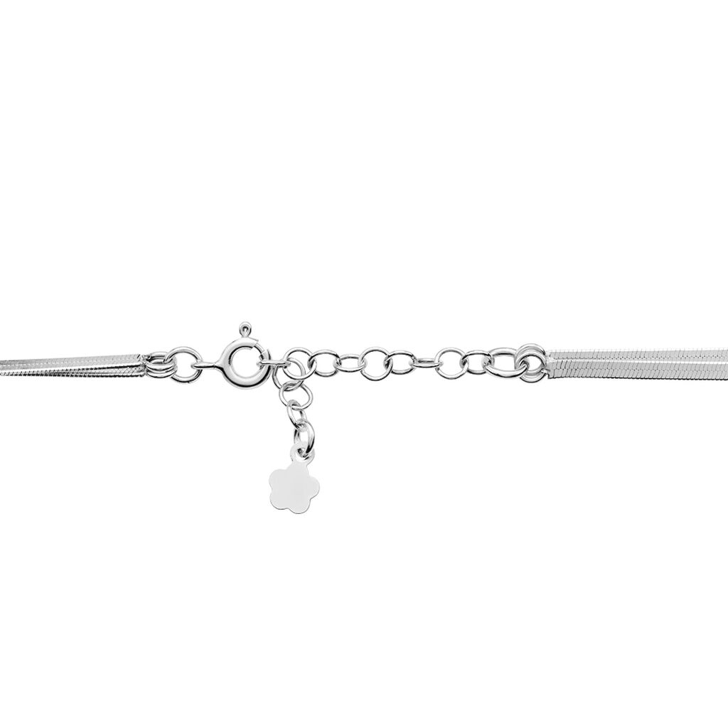 LEILA Damen Collier Silber Silber 925 B 0,5 mm