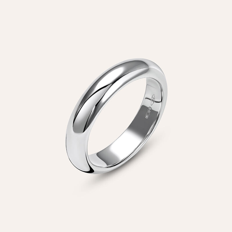 Fede Classica Leggera 4.5 mm Oro Bianco - Spannringe Unisex | OROVIVO