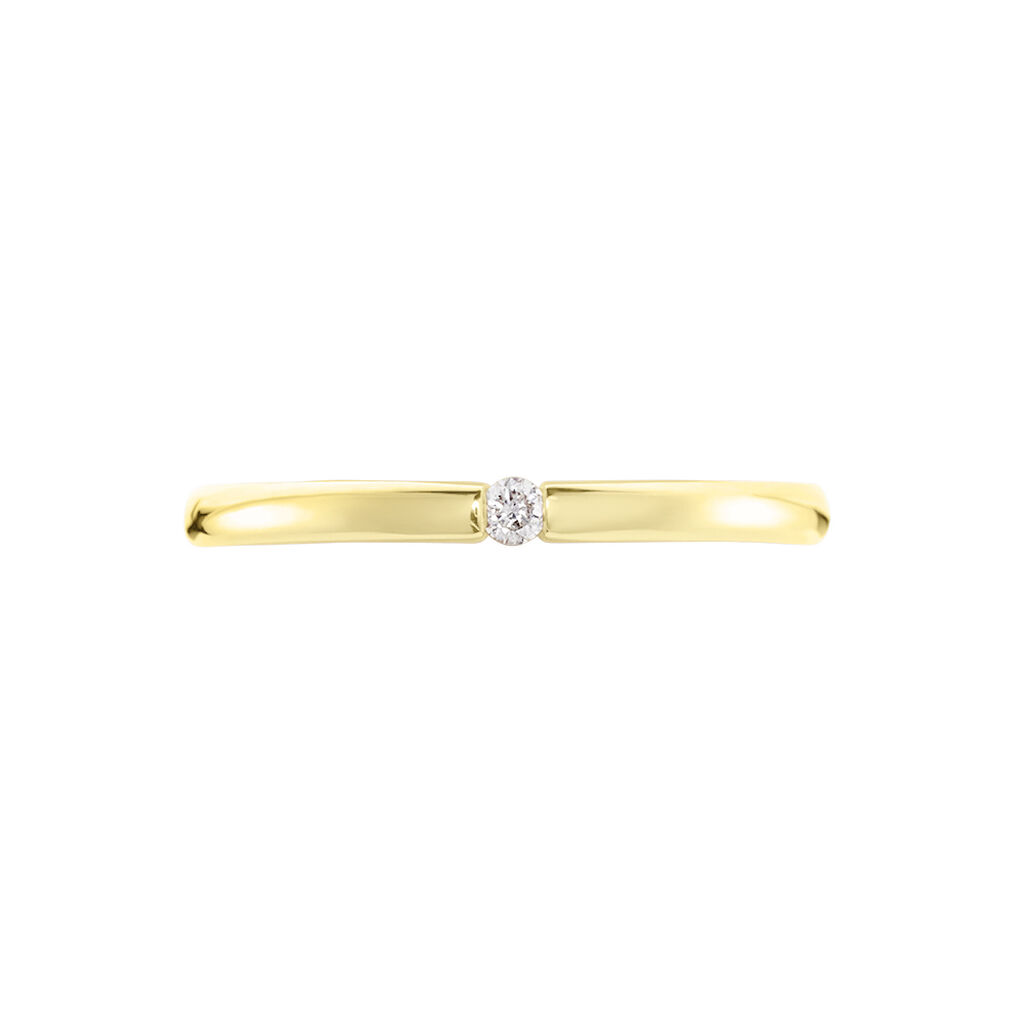 Graz Damen Ring Gold 375 (9 Karat) Diamant Wei&szlig; 0,03 ct B 1,8 mm