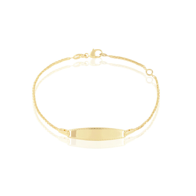 Bracelet Identité Euriel Maille Palmier Or Jaune - Spannringe Kinder | OROVIVO