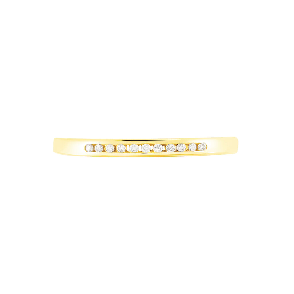 MEMO JATA Damen Ring Gold 585 (14 Karat) Diamant Wei&szlig; 0,060 ct