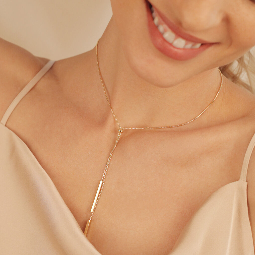 Damen Collier Silber 925 vergoldet - Halsketten Damen | OROVIVO