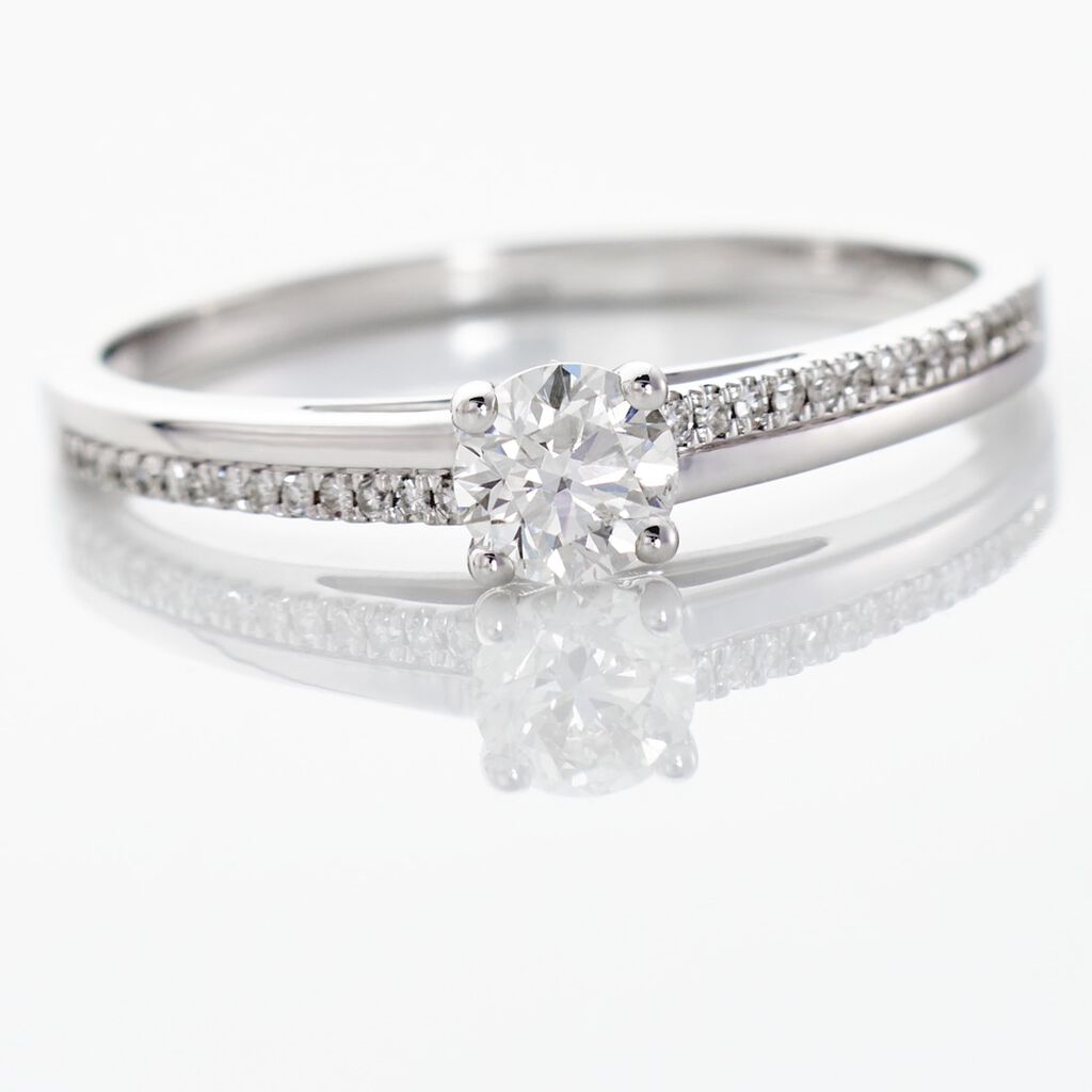 Damen Ring Weißgold 375 Diamant 0,37ct Alexandra  - Verlobungsringe Damen | OROVIVO