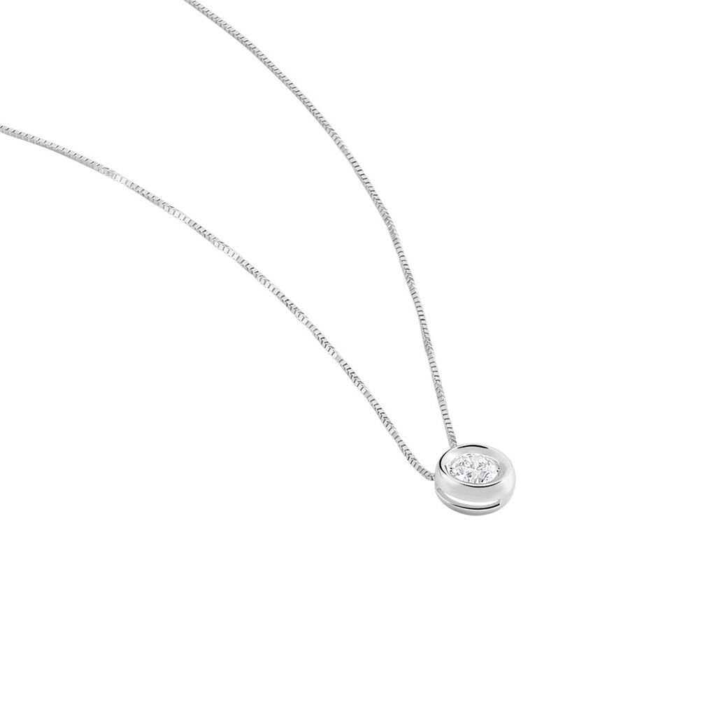 Strong Damen Collier Wei&szlig;gold 750 (18 Karat) Diamant Wei&szlig; 0,26 ct