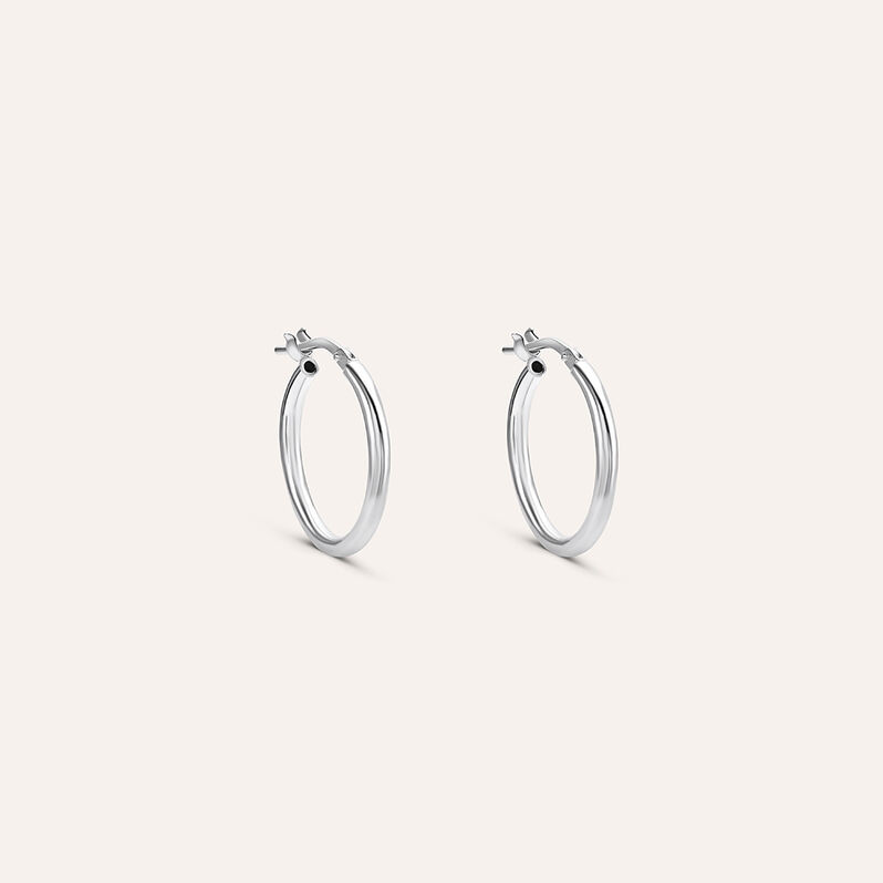 Orecchini A Cerchio Silver Collection Argento Rodiato - Spannringe Damen | OROVIVO