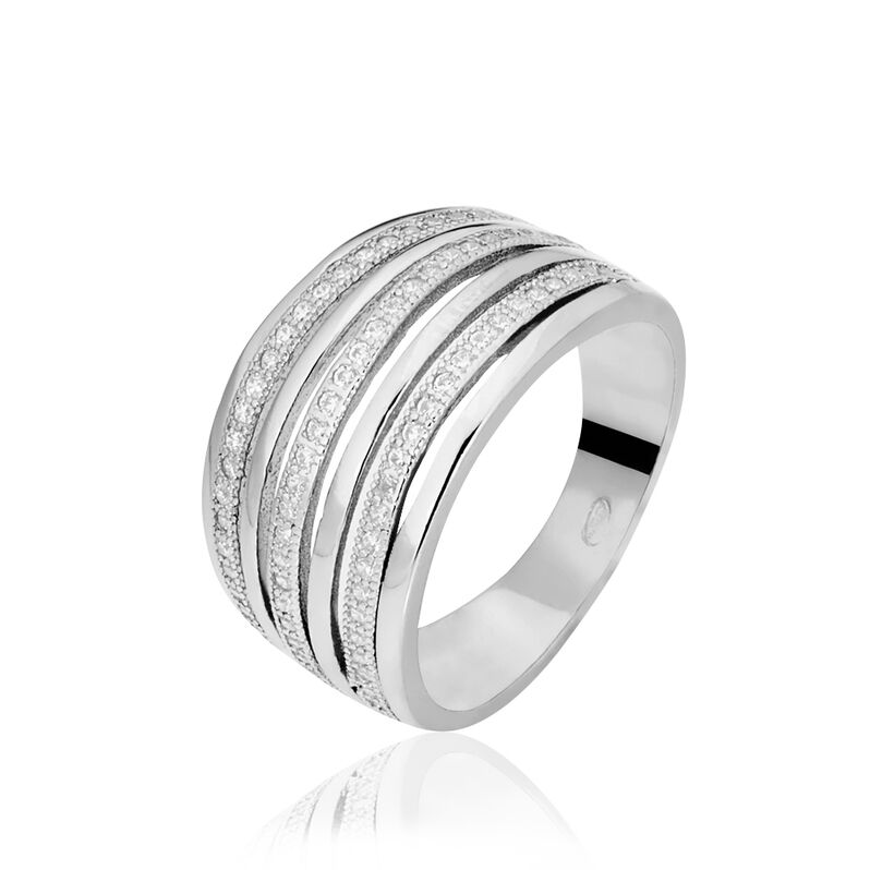 Bague Argent Et Oxyde - Spannringe Damen | OROVIVO