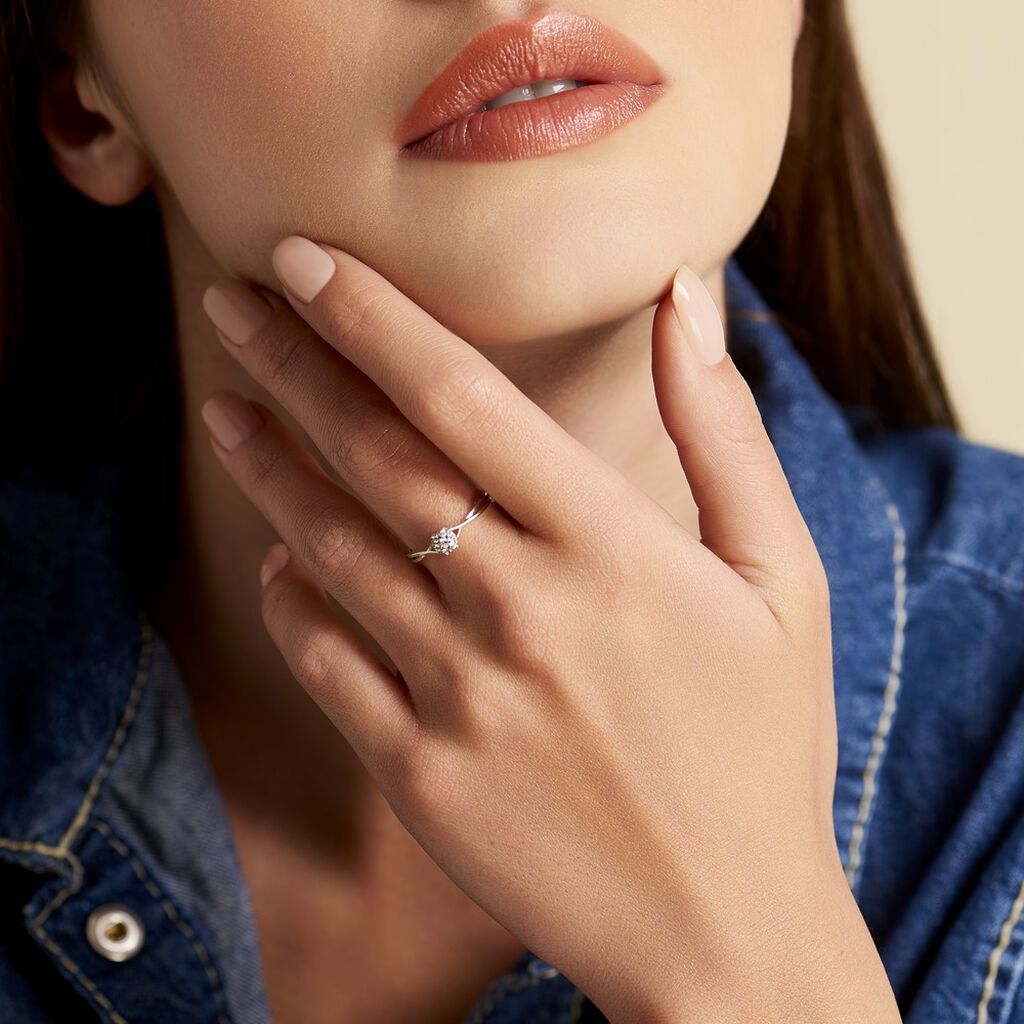 Bague Or Jaune Imelie Diamants - Spannringe Damen | OROVIVO