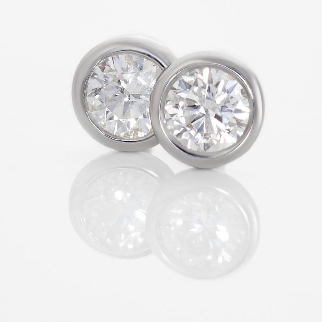 Damen Ohrstecker Weißgold 375 Diamant 0,15ct Ofelia  - Ohrstecker Damen | OROVIVO