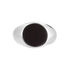 EUGENE Herren Ring Silber Silber 925 Onyx Schwarz B 1,6 mm