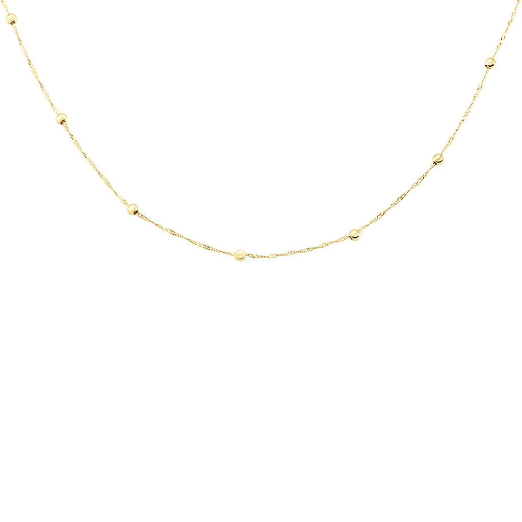 INDIRA Damen Collier Gold 375 (9 Karat) B 1 mm