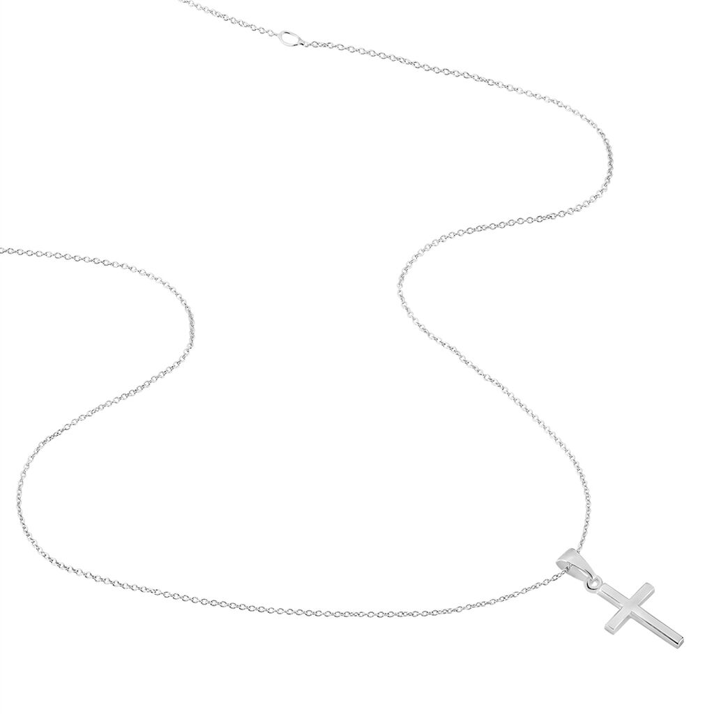 Damen Collier Silber 925 Religi&ouml;ses Kreuz