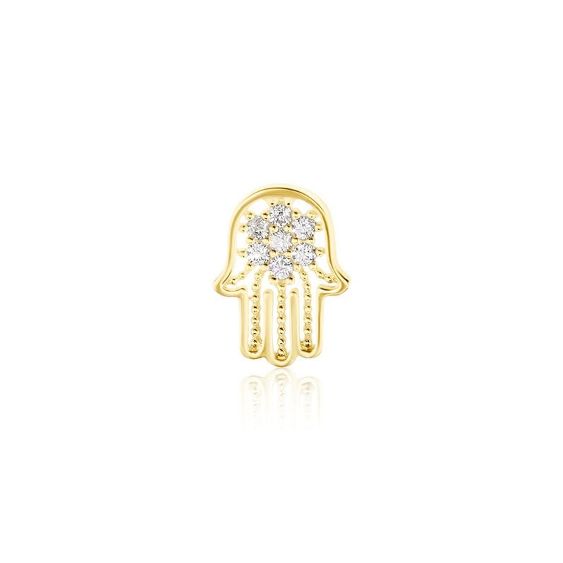 Bijoux D'oreilles Fachtna Or Jaune Oxyde De Zirconium - Spannringe Damen | OROVIVO