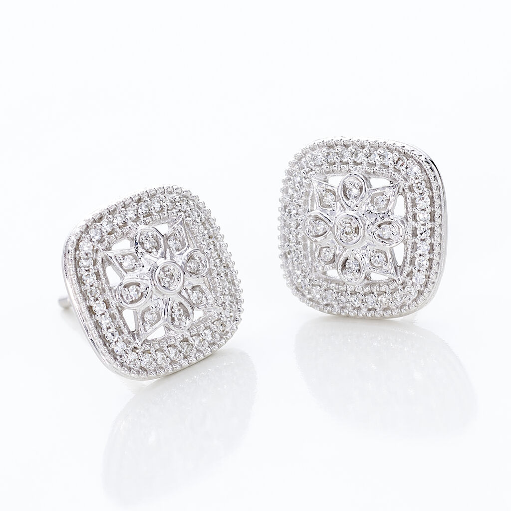 Boules D'oreilles Or Weiss Alixia Diaman - Spannringe Damen | OROVIVO