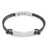 Herren Lederarmband Edelstahl Schwarz - Lederarmbänder Herren | OROVIVO