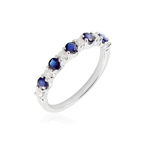 Myla Damen Ring Wei&szlig;gold 585 (14 Karat) Saphir Blau 0,65 ct - Ringe mit Stein Damen | OROVIVO